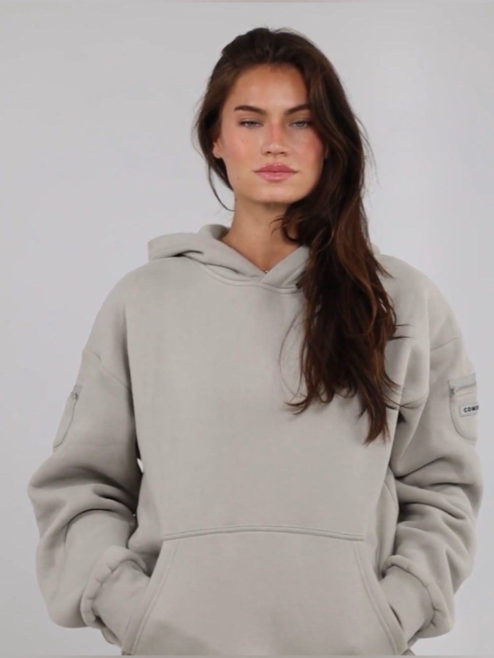 Cozy Neutral Hoodie with Front Pocket